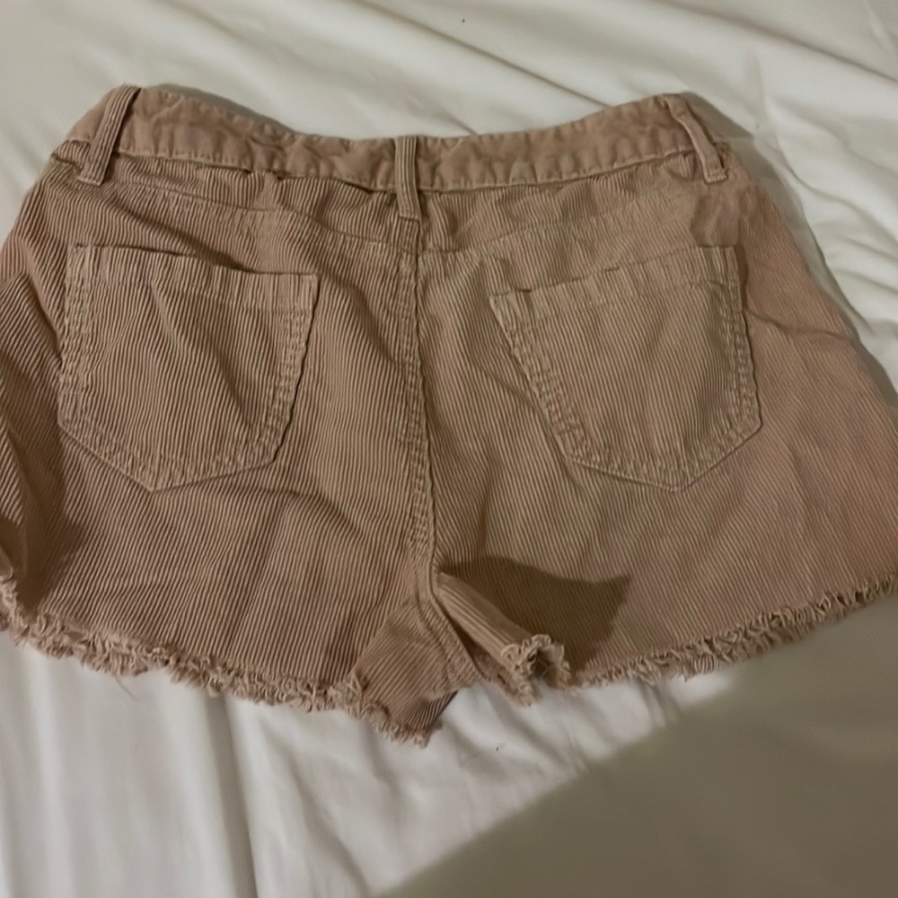 Pink corduroy shorts